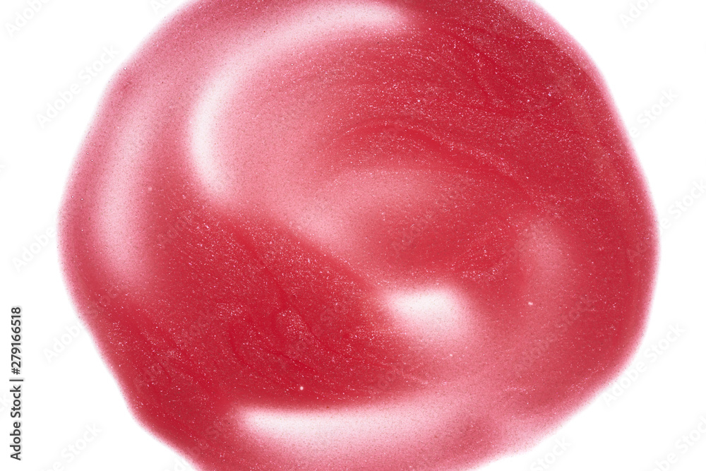 Gently pink strokes and texture of lip gloss or acrylic paint isolated on white background Gently pink strokes and texture of lip gloss or acrylic paint isolated on white background