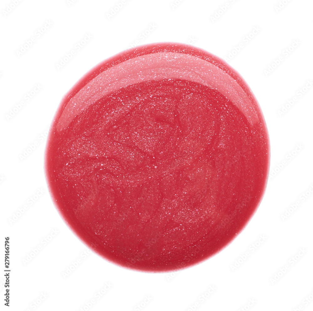 Gently pink strokes and texture of lip gloss or acrylic paint isolated on white background Gently pink strokes and texture of lip gloss or acrylic paint isolated on white background