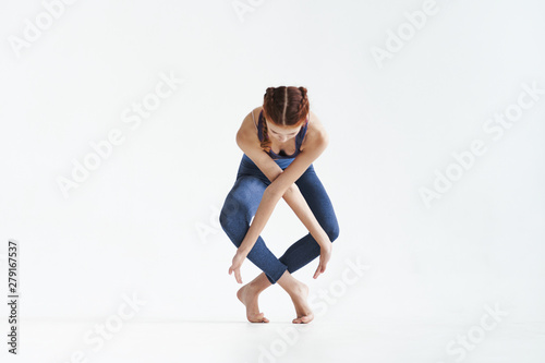 girl in blue dress