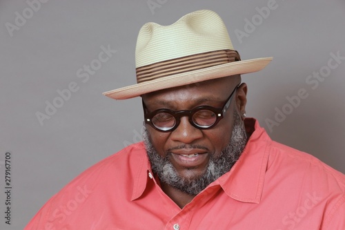 Portrait of an expressive African American male model photo