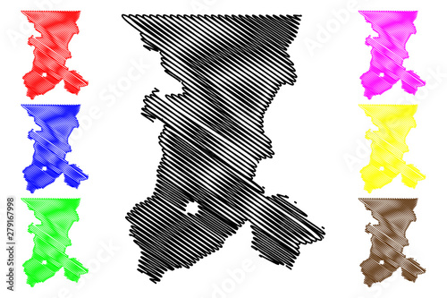 Koulikoro Region (Regions of Mali, Republic of Mali) map vector illustration, scribble sketch Koulikoro map....