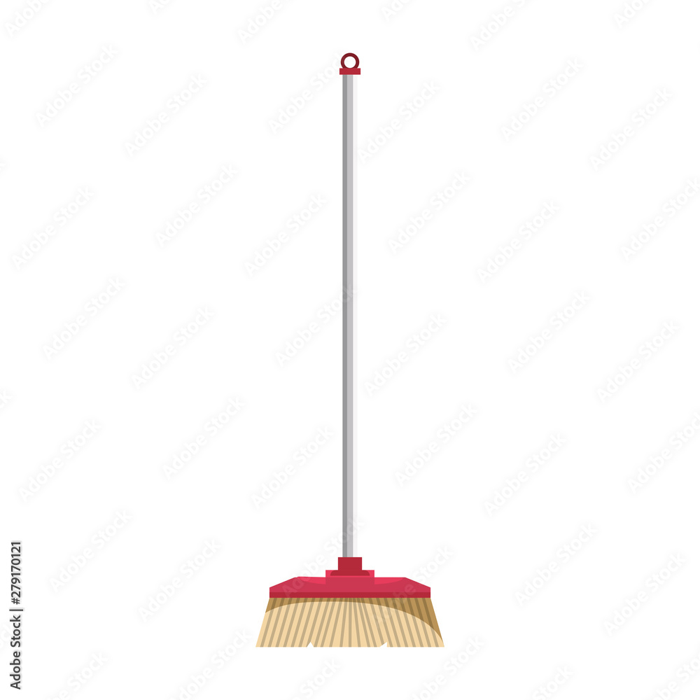 Cleaning broom isolated symbol cartoon Cleaning broom isolated symbol cartoon