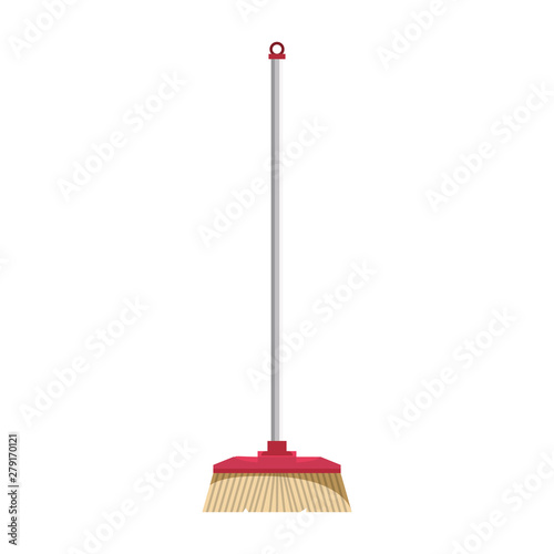 Cleaning broom isolated symbol cartoon