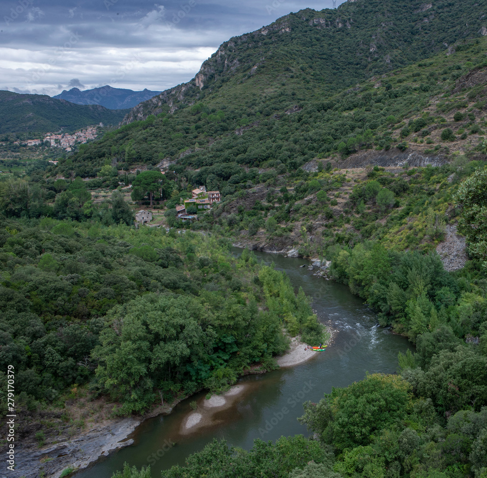 Vieussan Languedoc France. River Orb