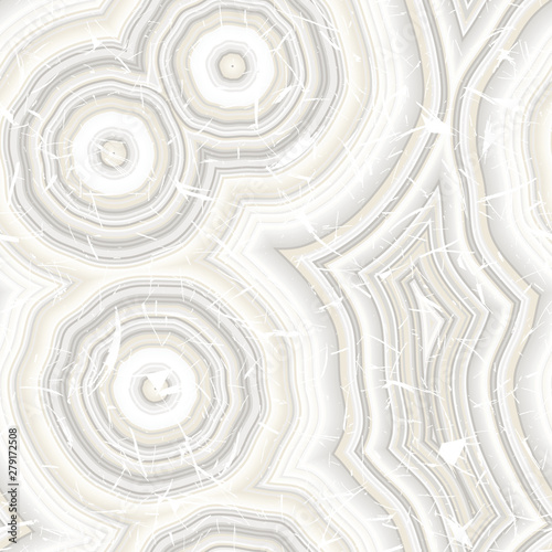 Infinite Agate Geode Seamless Repeat Vector Pattern Swatch. Bands and crystal centers. Abstract, natural, contours, raw, earth, stone, rock, mineral, nature, random, colorful. Generative Art.