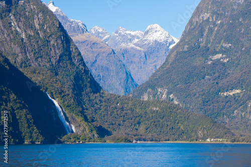 Cruise at Milford Sound  South Island  New Zealand