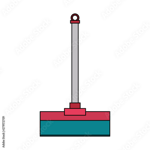 Cleaning mop isolated symbol cartoon