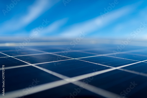 solar panel on sky background