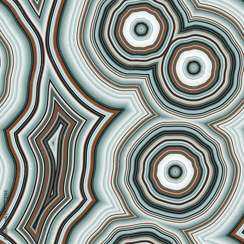 Infinite Agate Geode Seamless Repeat Vector Pattern Swatch. Bands and crystal centers. Abstract, natural, contours, raw, earth, stone, rock, mineral, nature, random, colorful. Generative Art.