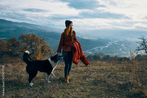 woman with dog