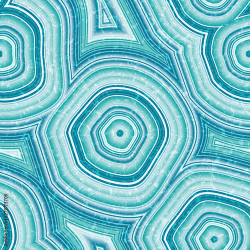 Infinite Agate Geode Seamless Repeat Vector Pattern Swatch. Bands and crystal centers. Abstract, natural, contours, raw, earth, stone, rock, mineral, nature, random, colorful. Generative Art.