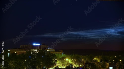 Noctilucent Clouds Night Glowing Clouds Timelapse 4K