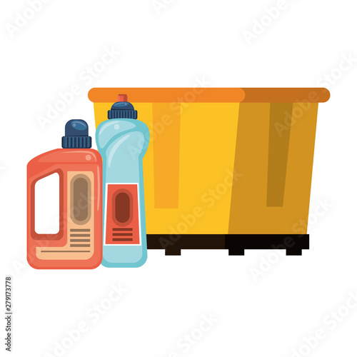 Set of cleaning equipment and products