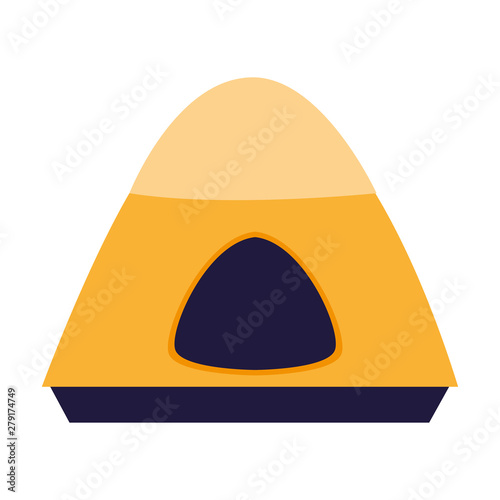 camp tent equipment on white background