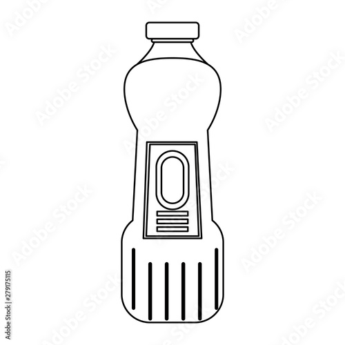 Disinfectant soap bottles with dispenser isoalted symbol in black and white