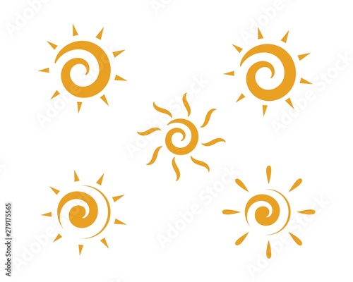 sun ilustration logo vector icon