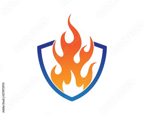 Fire flame Logo icon vector illustration design