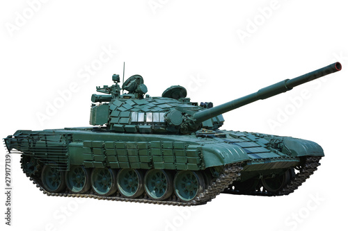 Obraz na płótnie T-72 Soviet medium and main tank isolated on white w salonie