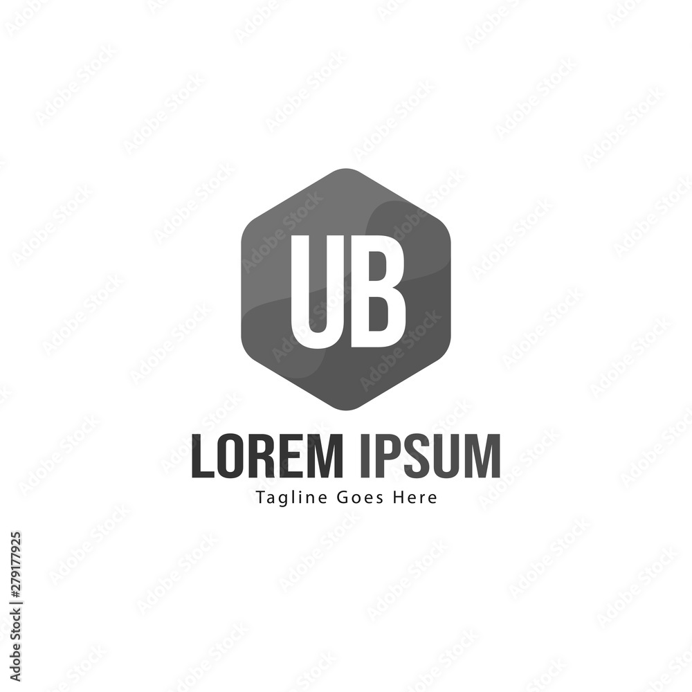 UB Letter Logo Design. Creative Modern UB Letters Icon Illustration