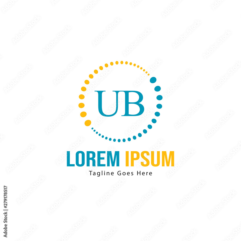 UB Letter Logo Design. Creative Modern UB Letters Icon Illustration UB Letter Logo Design. Creative Modern UB Letters Icon Illustration