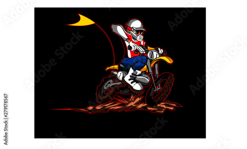 dirt bike vector illustration