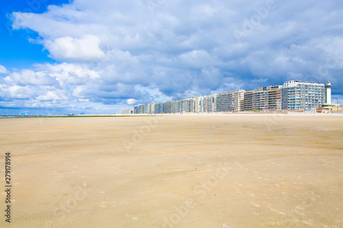 Sand beach in Blankenberge, Flanders, Belgium