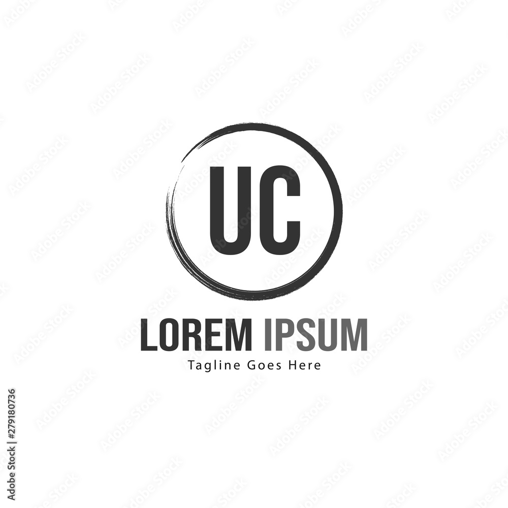 UC Letter Logo Design. Creative Modern UC Letters Icon Illustration