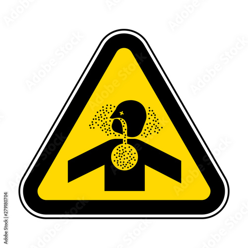 Toxic Gases Asphyxiation Symbol Sign, Vector Illustration, Isolate On White Background Label .EPS10