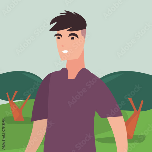 man character in the park outdoor