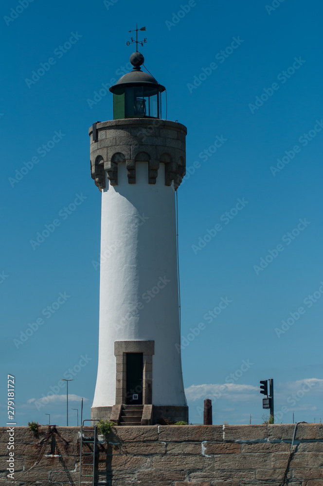 view of lighthouse in port Hallegen in Quiberon - britain - France