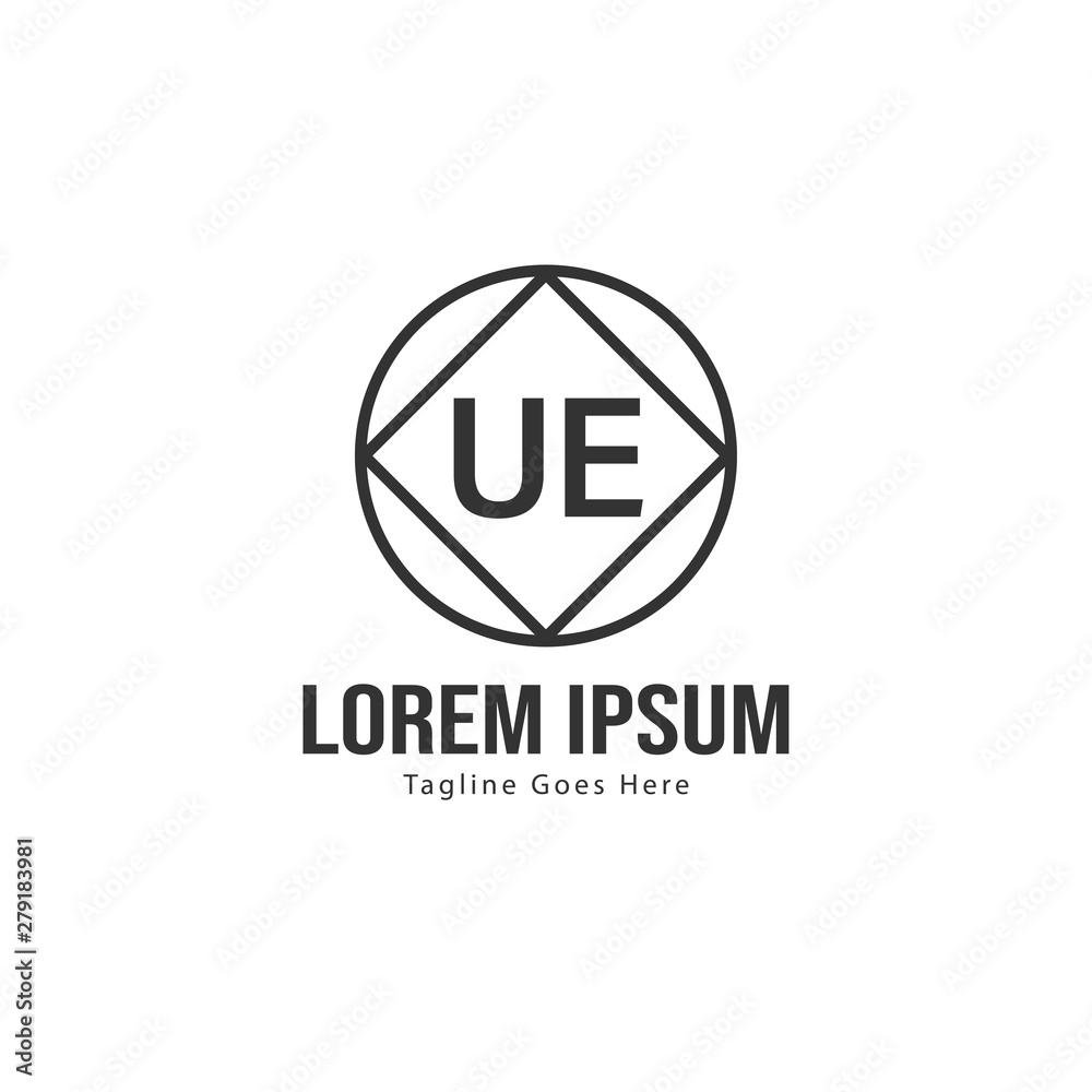 UE Letter Logo Design. Creative Modern UE Letters Icon Illustration UE Letter Logo Design. Creative Modern UE Letters Icon Illustration