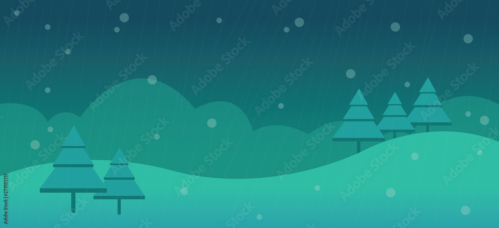 Obraz premium beautiful scenery in nature of river with trees around summer landscape background flat horizontal