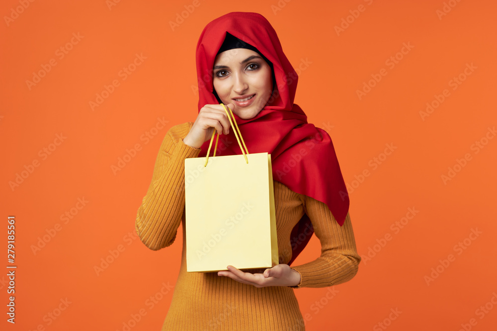 girl with shopping bag girl with shopping bag