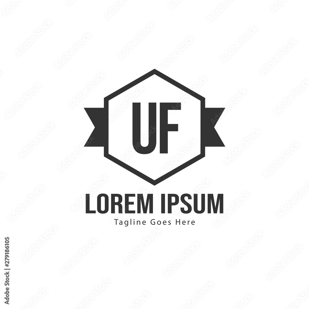 UF Letter Logo Design. Creative Modern UF Letters Icon Illustration UF Letter Logo Design. Creative Modern UF Letters Icon Illustration