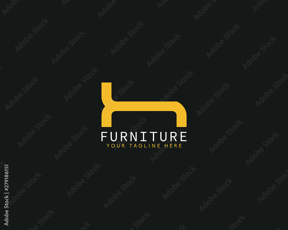 Luxury Letter H furniture logo design and also symbol and icon. this logo is designed for your