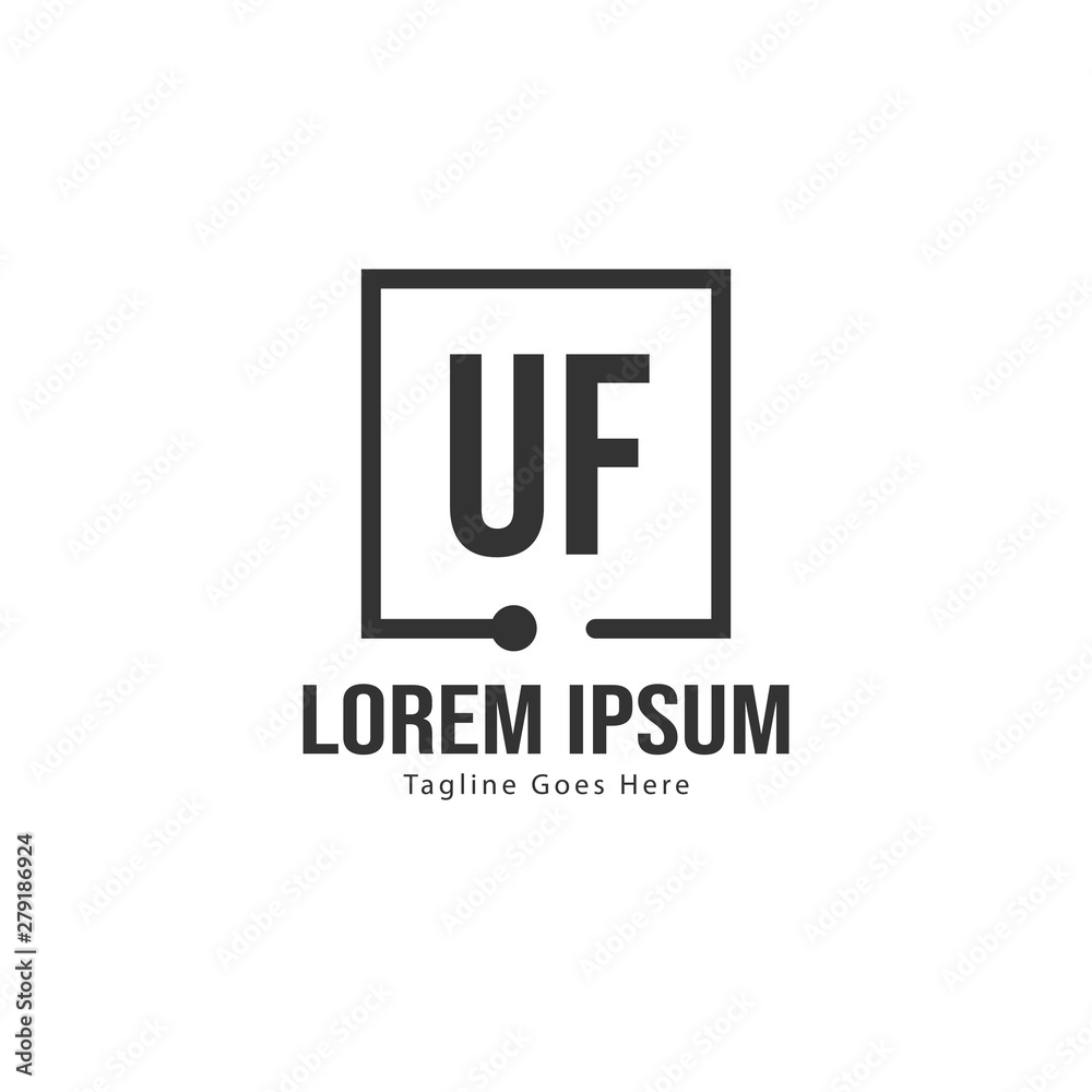 UF Letter Logo Design. Creative Modern UF Letters Icon Illustration UF Letter Logo Design. Creative Modern UF Letters Icon Illustration