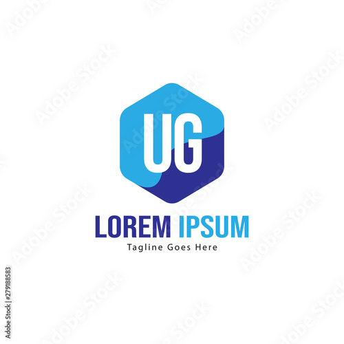 UG Letter Logo Design. Creative Modern UG Letters Icon Illustration © Robani