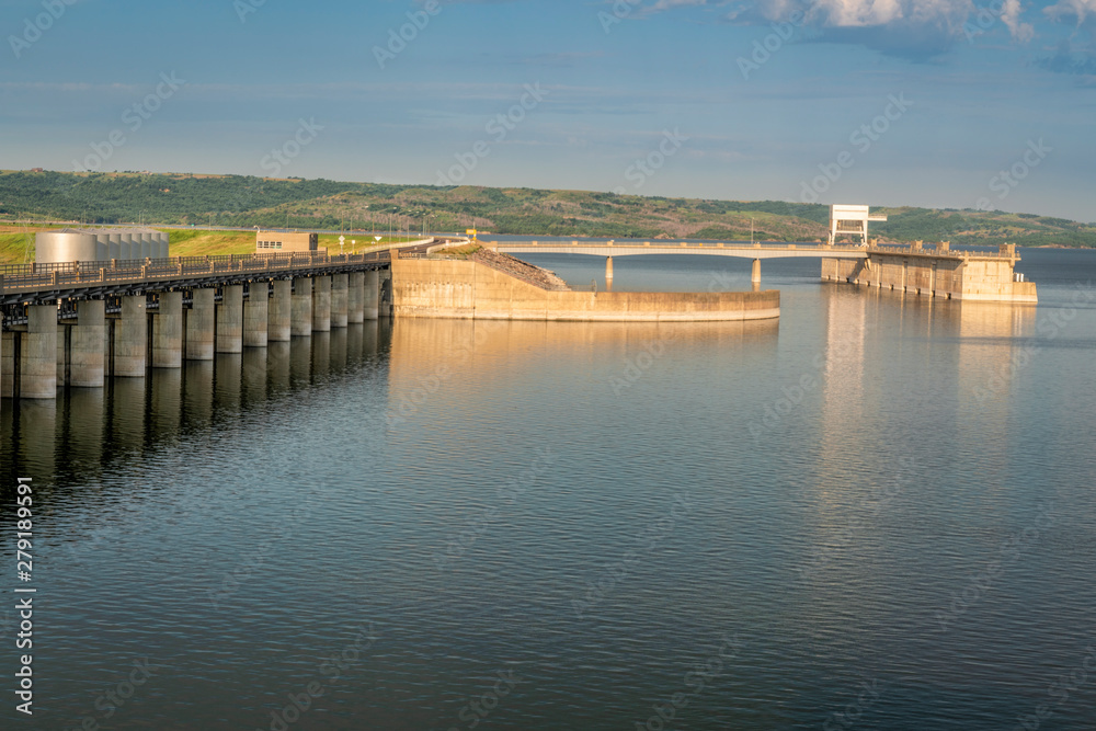dam and power plant on Missouri River