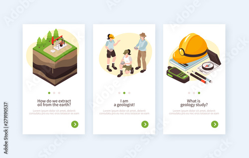Geology Vertical Banners Set