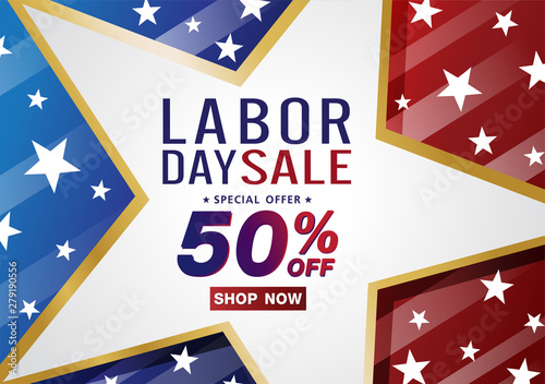 Labor Day Sale special offer banner template