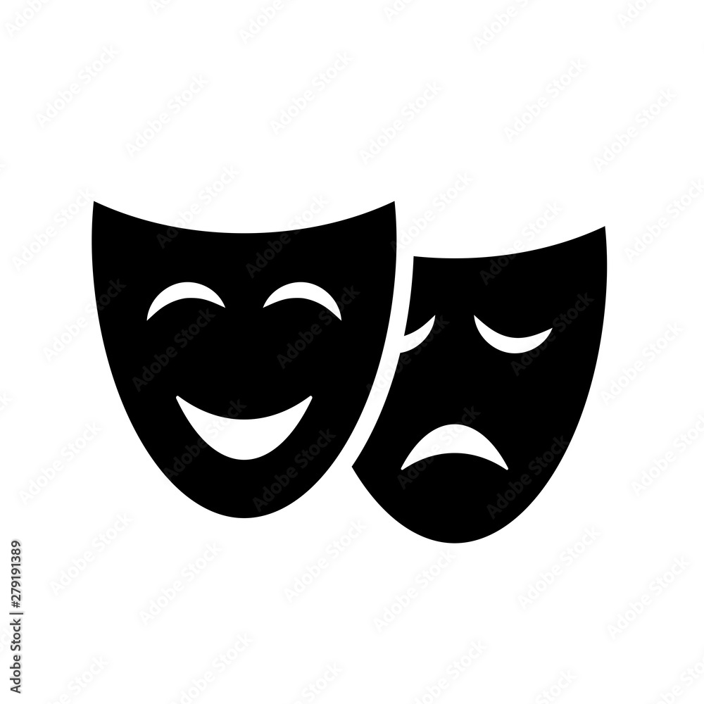 Happy and sad mood vector icon Happy and sad mood vector icon