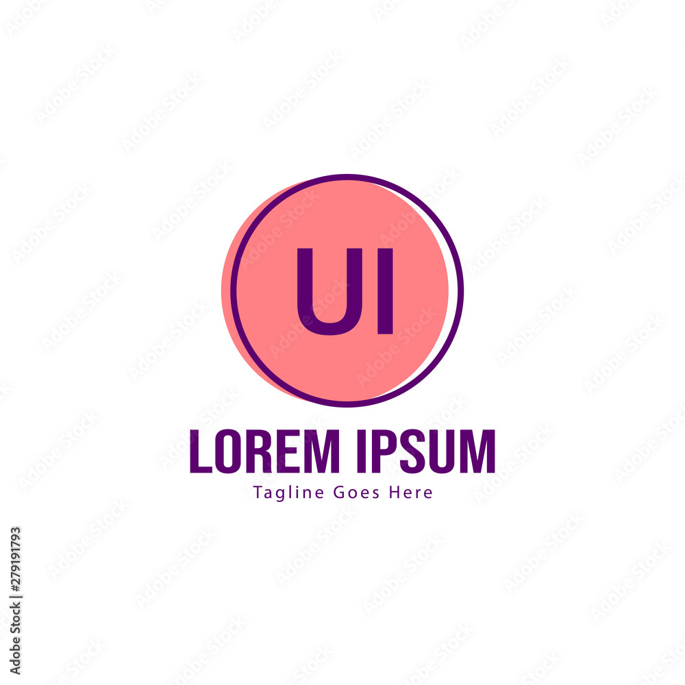 UI Letter Logo Design. Creative Modern UI Letters Icon Illustration UI Letter Logo Design. Creative Modern UI Letters Icon Illustration