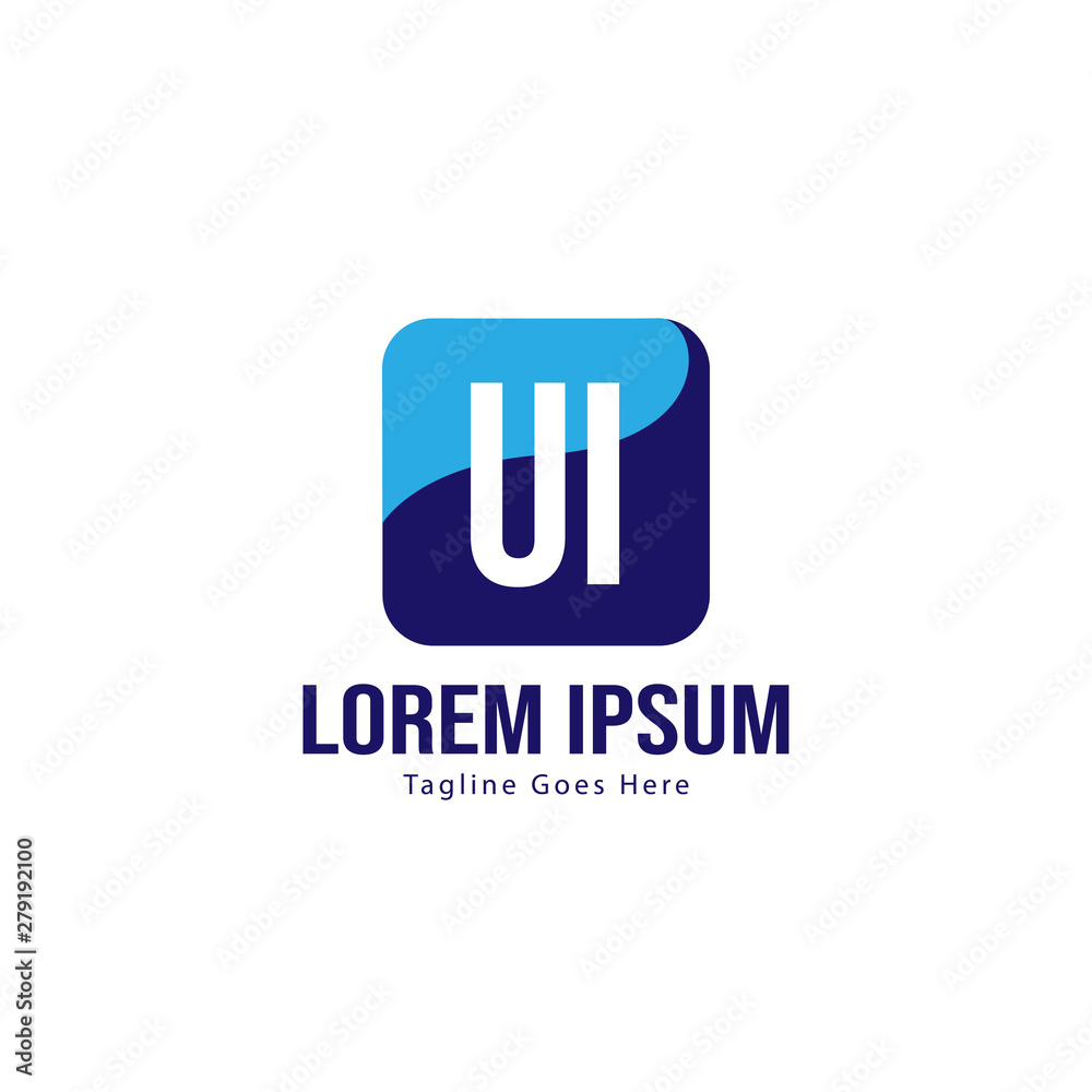 UI Letter Logo Design. Creative Modern UI Letters Icon Illustration UI Letter Logo Design. Creative Modern UI Letters Icon Illustration