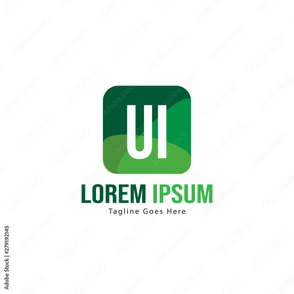 UI Letter Logo Design. Creative Modern UI Letters Icon Illustration UI Letter Logo Design. Creative Modern UI Letters Icon Illustration
