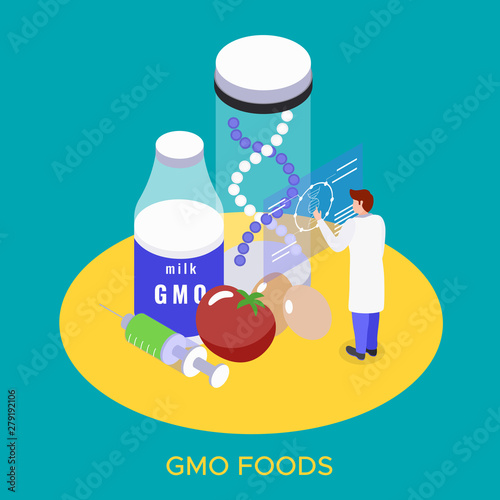 Bio Engineering Isometric Background