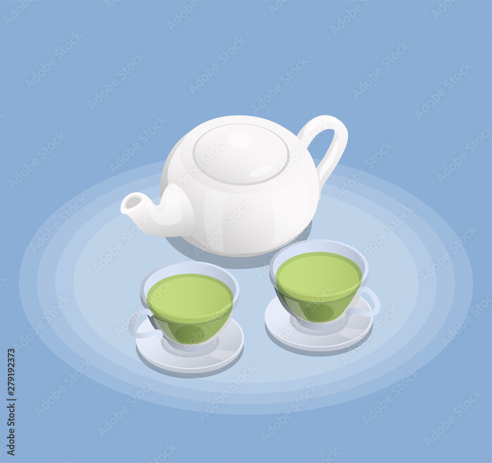 Tea Industry Isometric Composition Tea Industry Isometric Composition