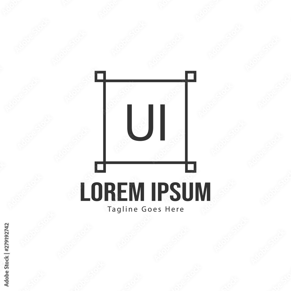 UI Letter Logo Design. Creative Modern UI Letters Icon Illustration UI Letter Logo Design. Creative Modern UI Letters Icon Illustration