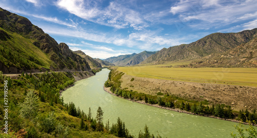 Chuiskii mountain river Chuya, Altai, Russia, June © 7ynp100