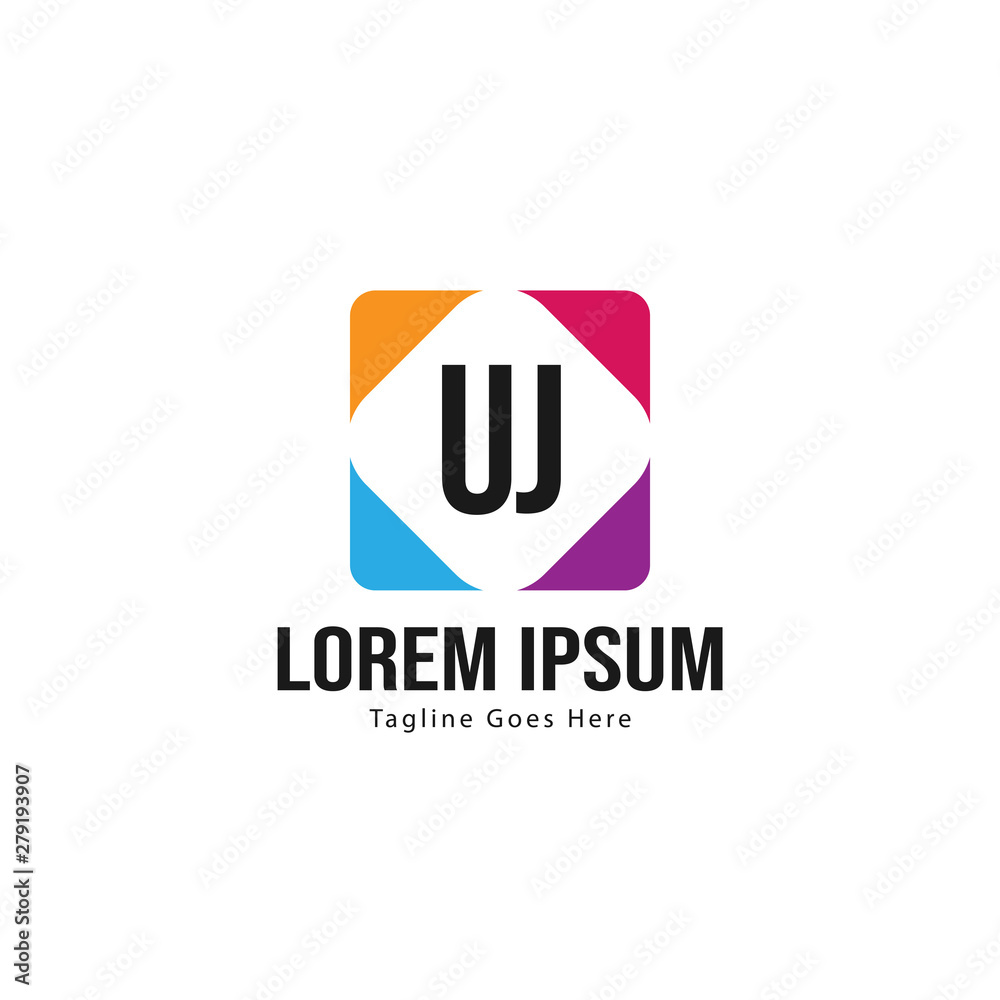UJ Letter Logo Design. Creative Modern UJ Letters Icon Illustration UJ Letter Logo Design. Creative Modern UJ Letters Icon Illustration