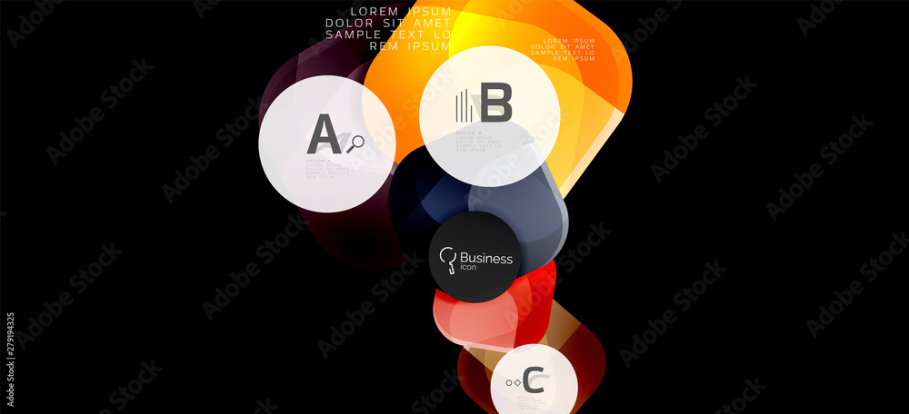 Retro colorful geometric background - circles on black, great design for any purposes. Creative minimal concept Retro colorful geometric background - circles on black, great design for any purposes. Creative minimal concept